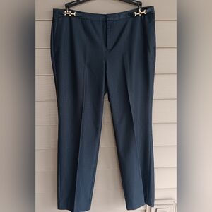 Dana Buckman Gray/Blue With Gold Waist Accents.  Size 14 Short